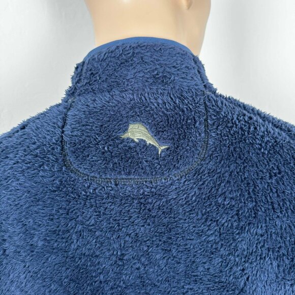 Tommy Bahama Sherpa Full Zip Jacket Size M $168 Sample in Navy/Green - Picture 5 of 11